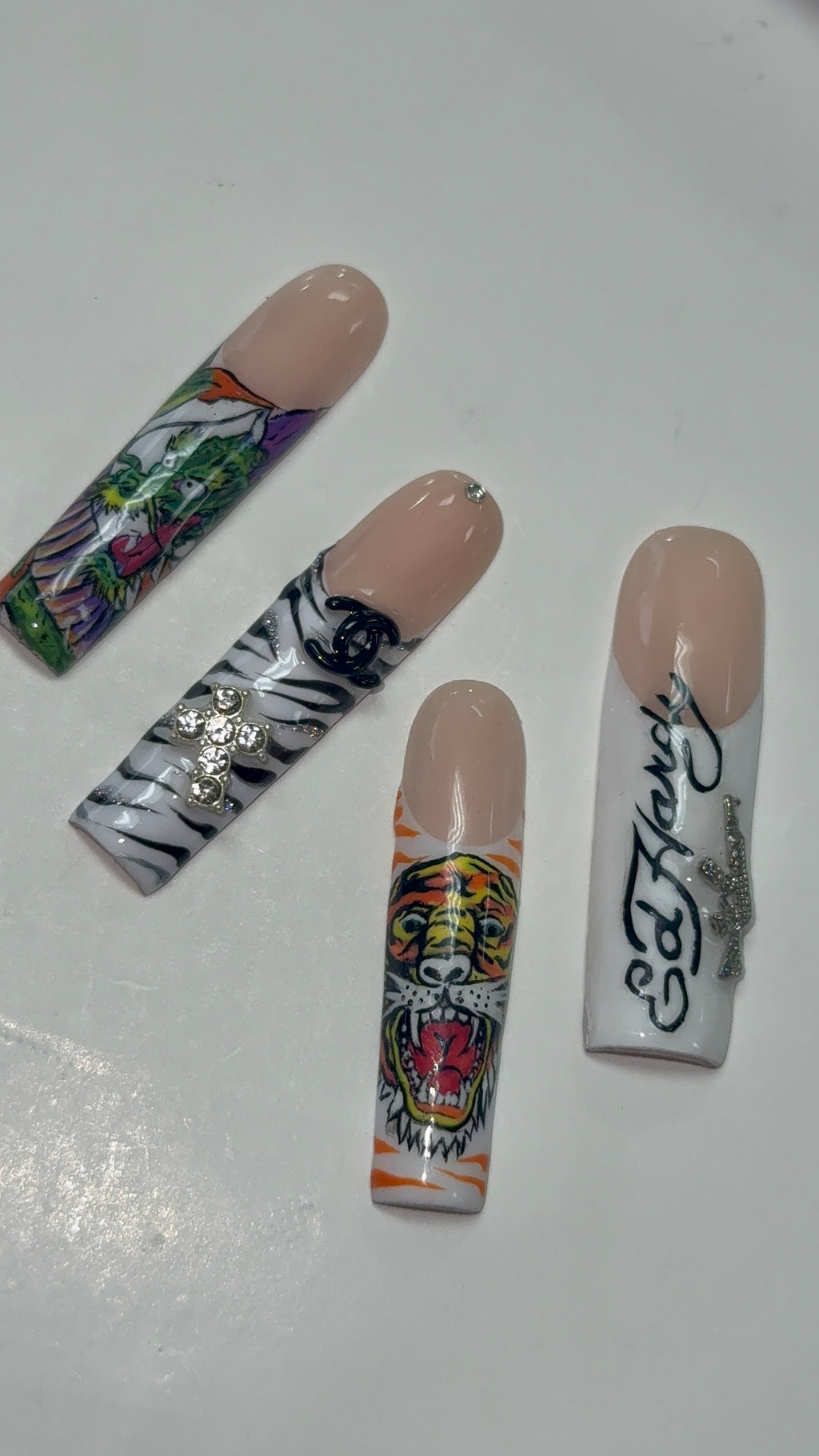 Ed Hardy press on nails