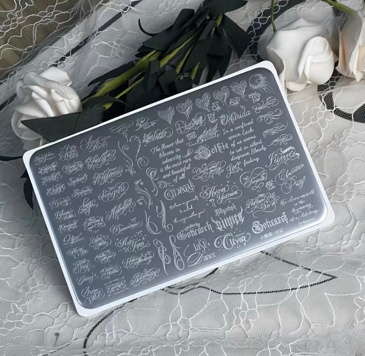 Gothic nail stamping kit
